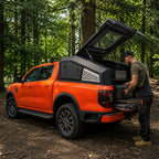 Angled Lift-Up Door Pickup Truck Canopy QC009