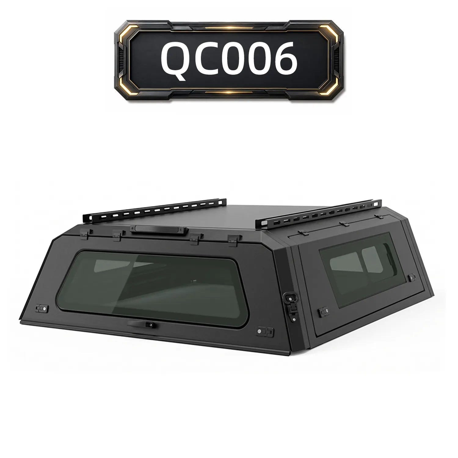 Sliding Side Glass Sun Protection Truck Cap QC006