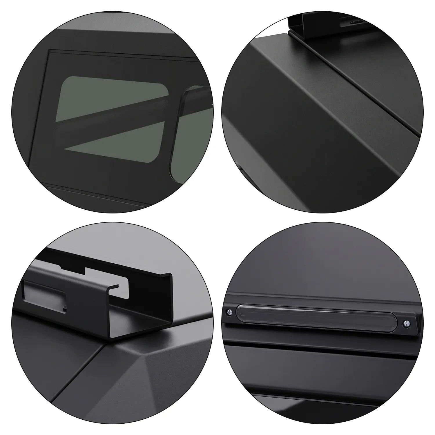 Sliding Side Glass Sun Protection Truck Cap QC006